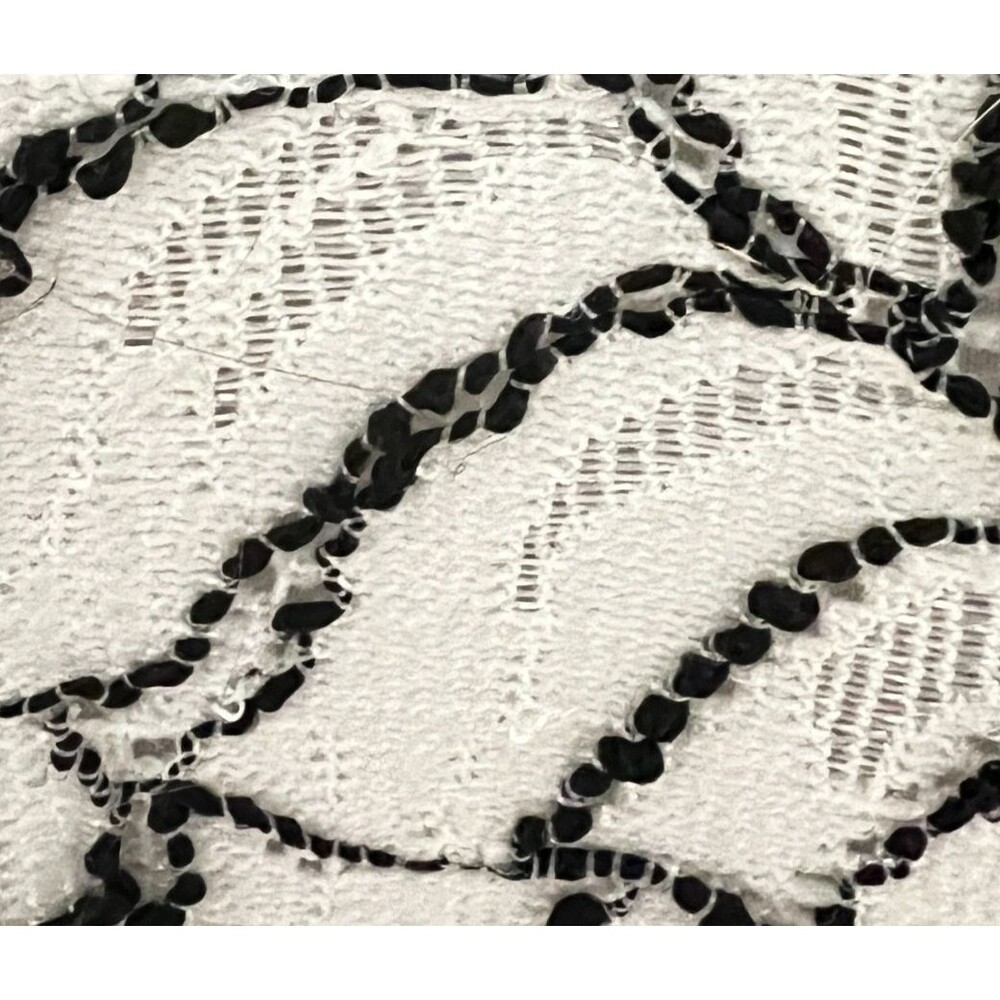 ANTONIO MELANI Sheath Dress 10 Embroidered Cocktail Business Black Ivory - Picture 3 of 9